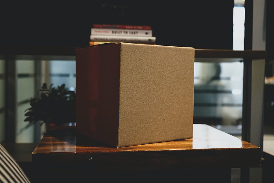 box on a table