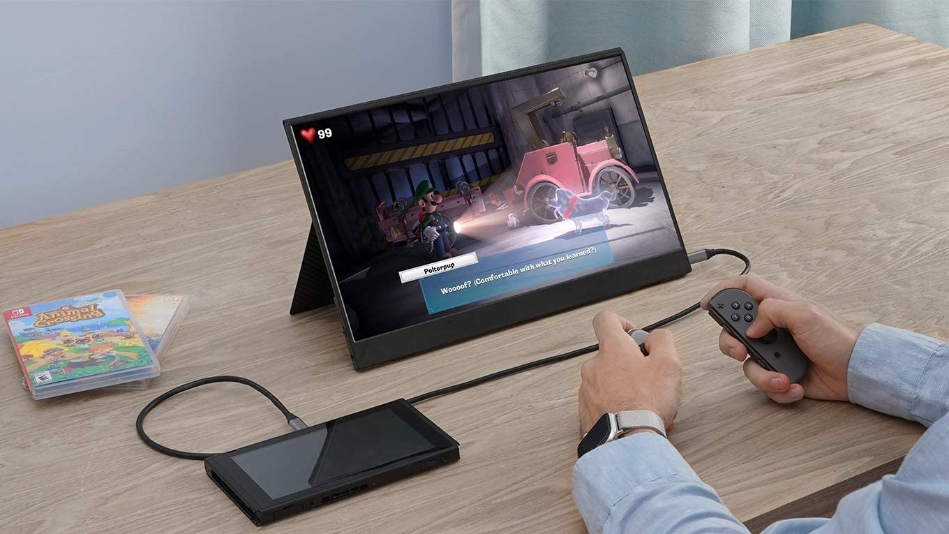 portable monitor with Switch plugged in
