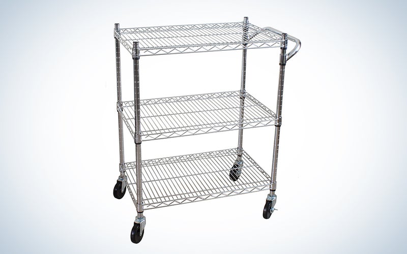 Oceanstar 3-Tier Heavy Duty All-Purpose Utility Cart, Chrome