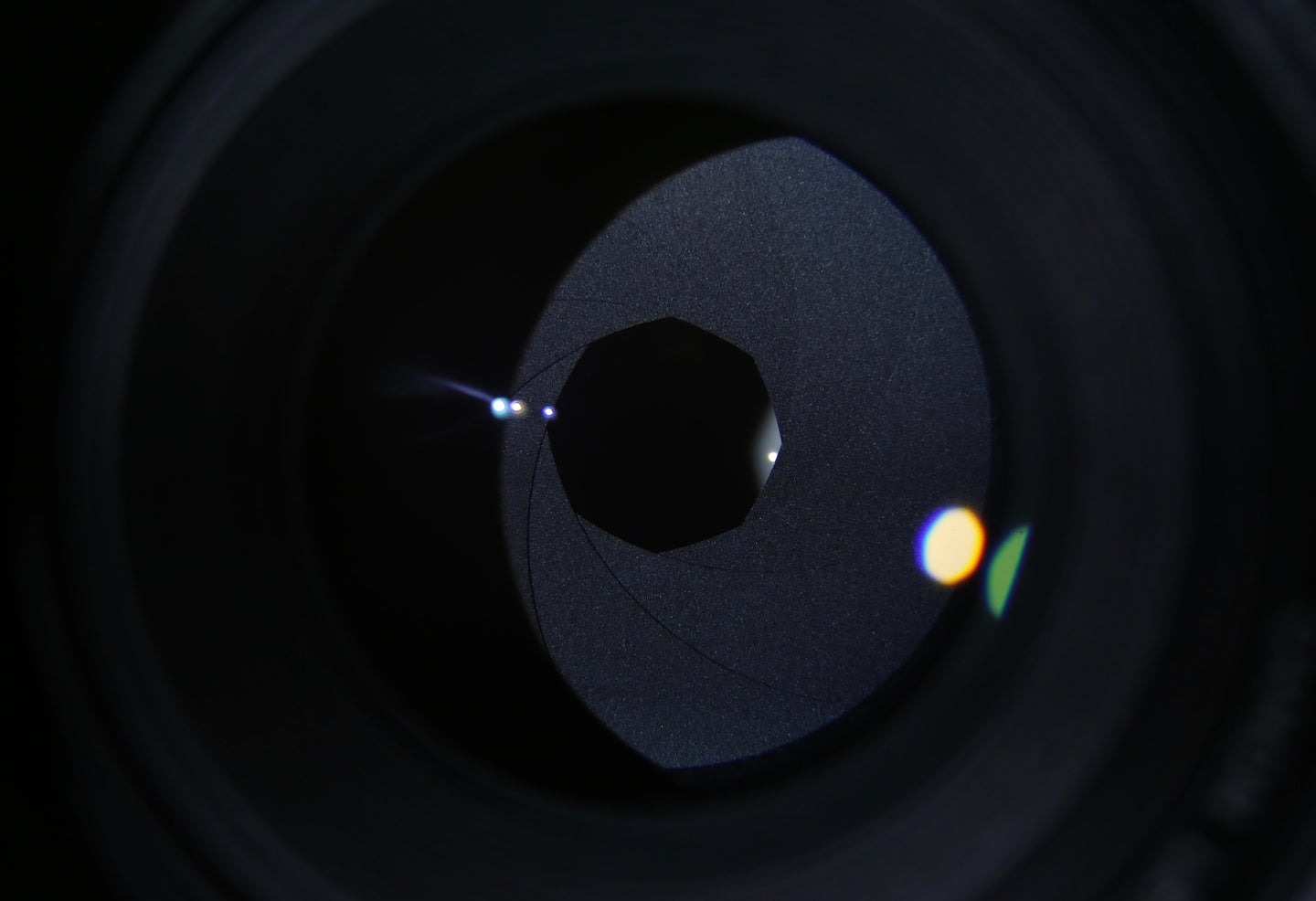 closeup of a camera lens