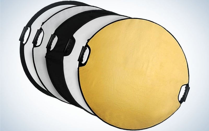 Four layers designed with yellow, white and black color rounded reflector.