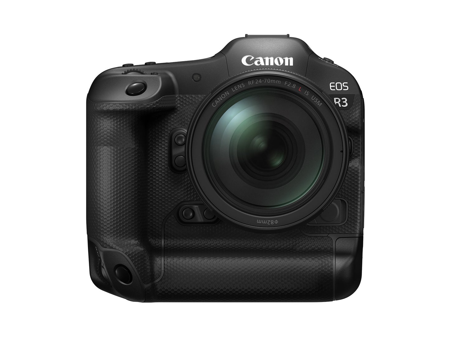 Canon EOS R3 professional mirrorless camera on white