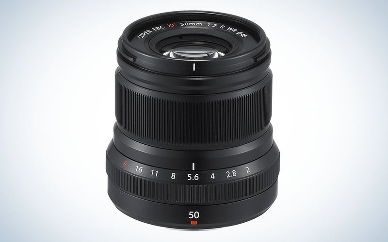The Fujifilm XF 50mm F/2 WR Lens is the best travel-friendly Fuji lens for portraits.