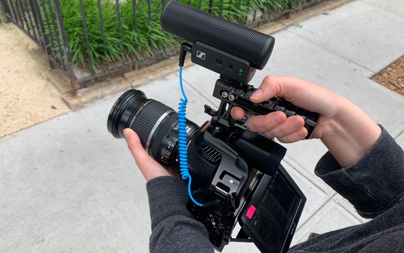 Sennheiser MKE 400 on a Blackmagic cinema camera