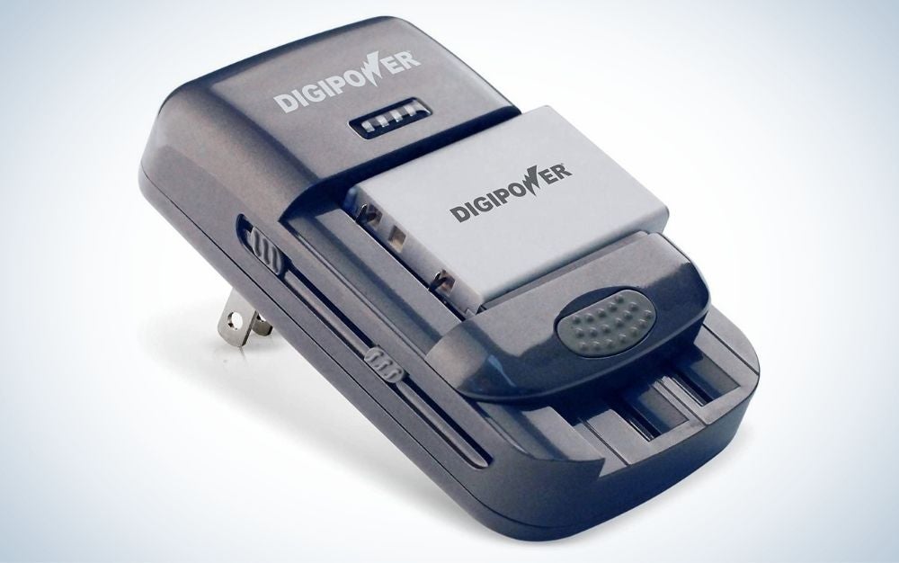 The DigiPower Universal Li-ion Battery Charger is the best battery charger.