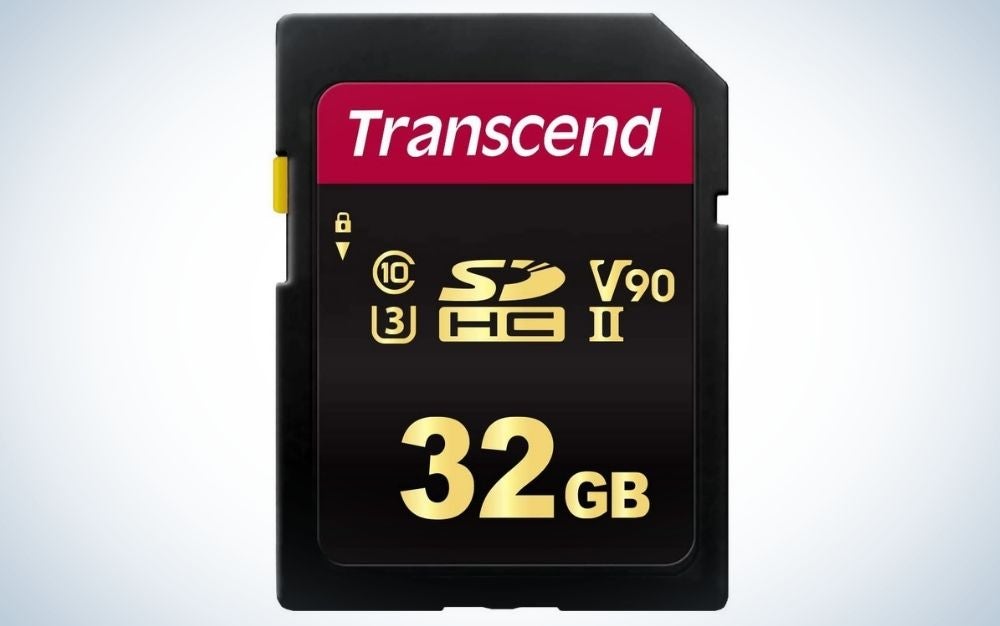 The Transcend 32 GB UHS-II Class 3 Memory Card is the best SD card.
