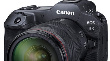 Canon EOS R3 mirrorless camera with lens