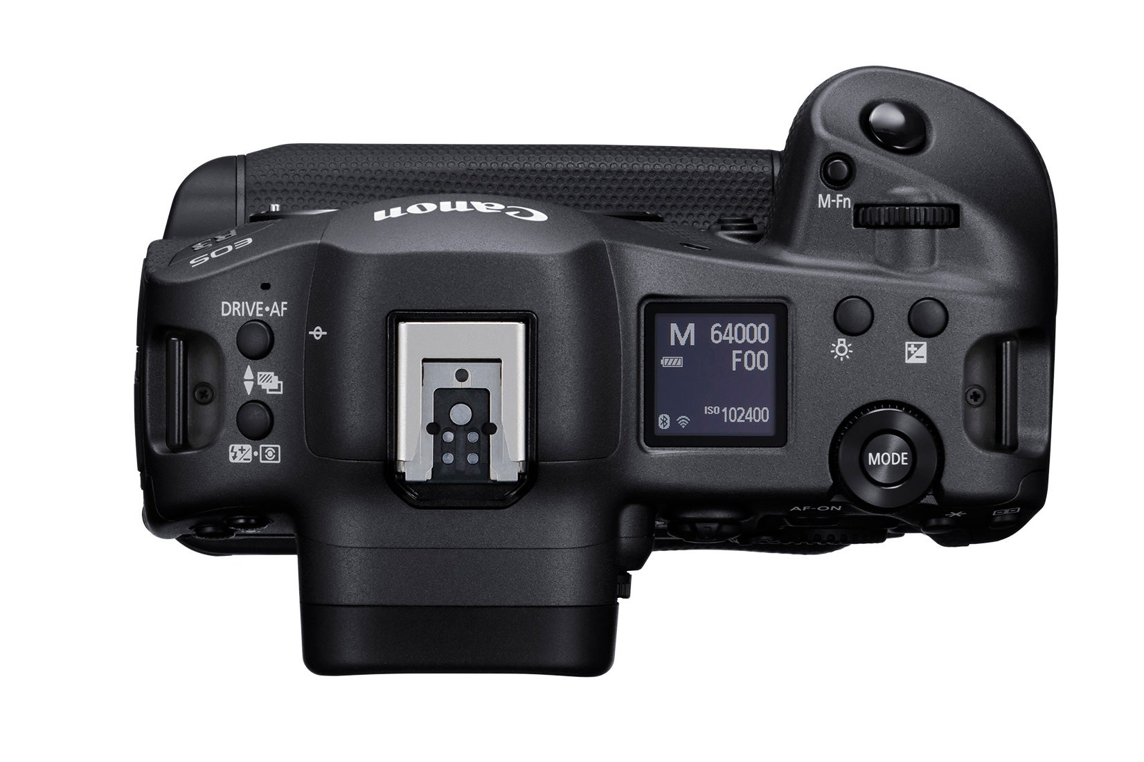 Canon EOS R3 mirrorless camera top