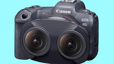 The Canon RF 5.2mm f/2.8 L Dual Fisheye lens shoots 3D images onto one sensor