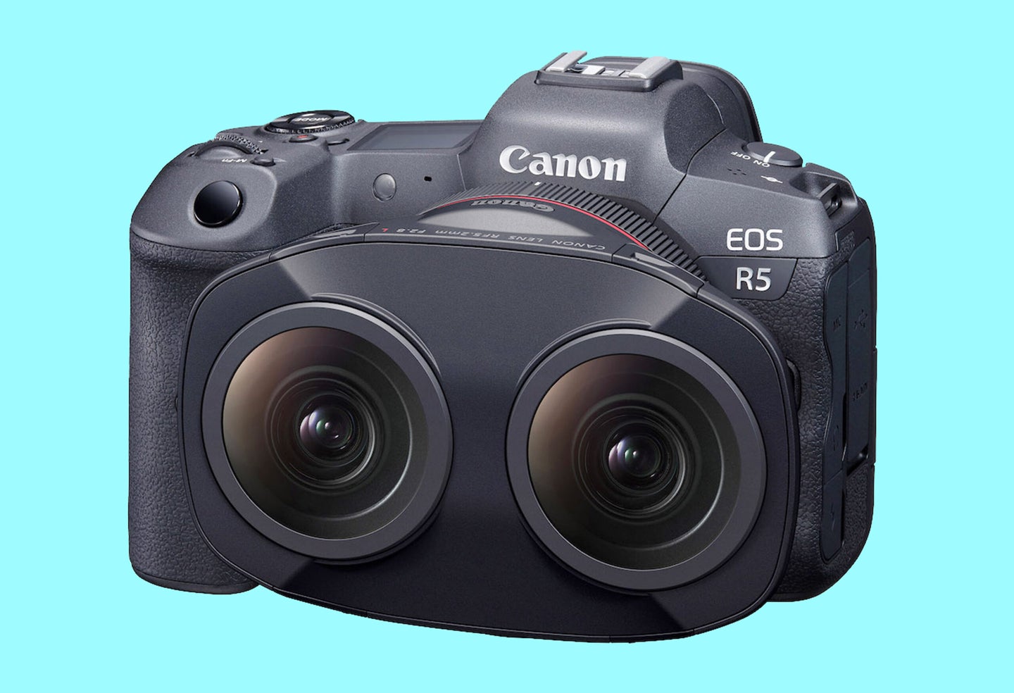 The new Canon 5.2mm F2.8 L Dual Fisheye Lens.