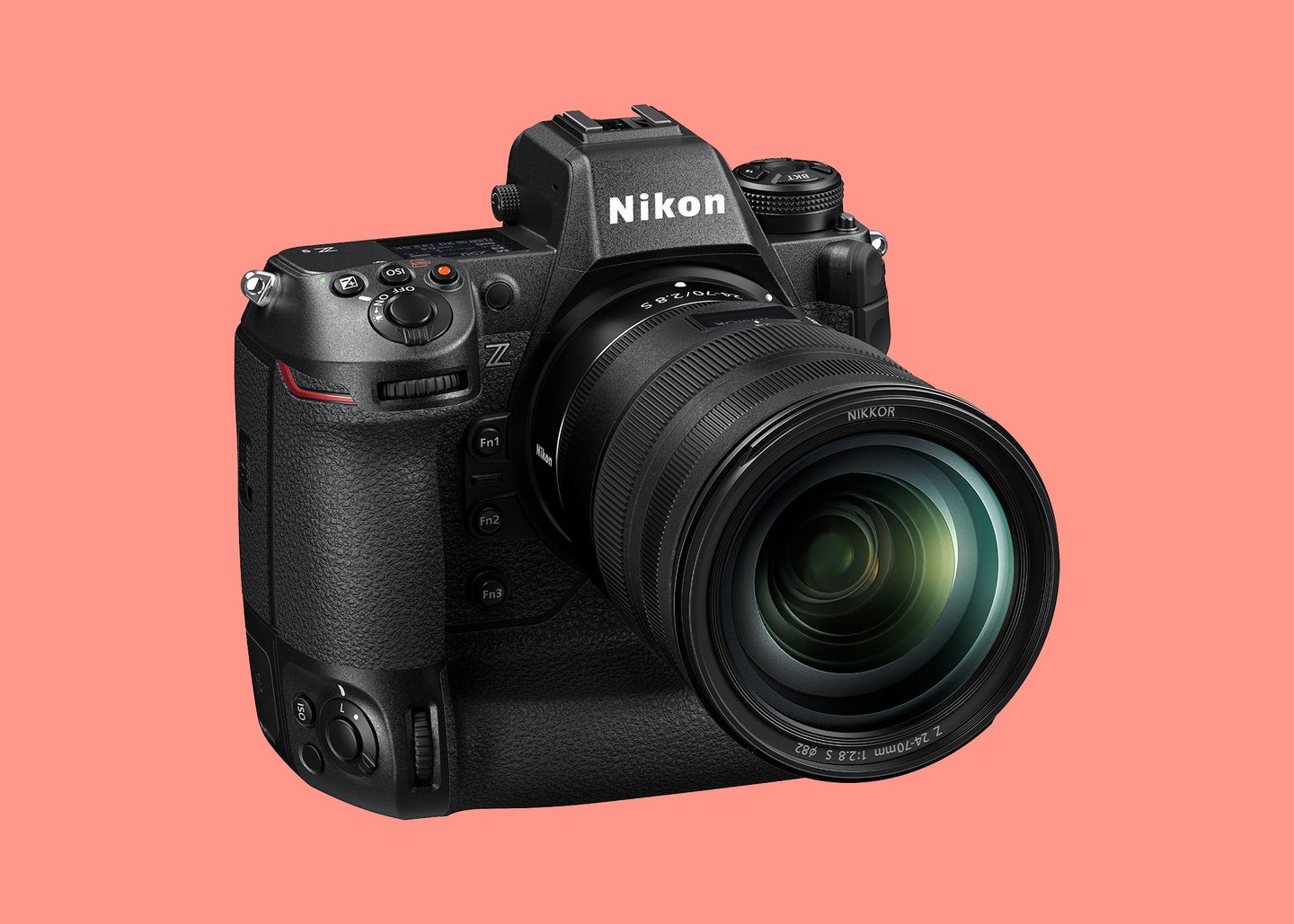 Nikon Z9 mirrorless camera with lens