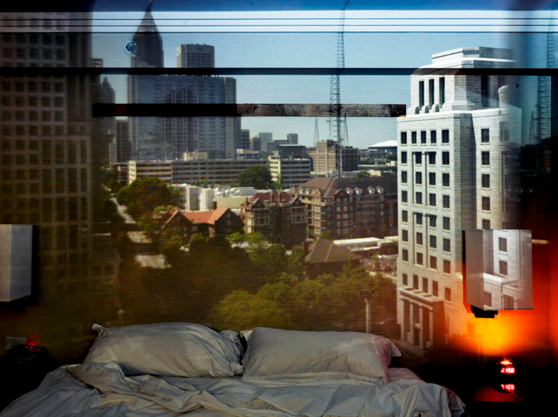 “Camera Obscura: View of Atlanta Looking South Down Peachtree Street in Hotel Room, 2013.”
