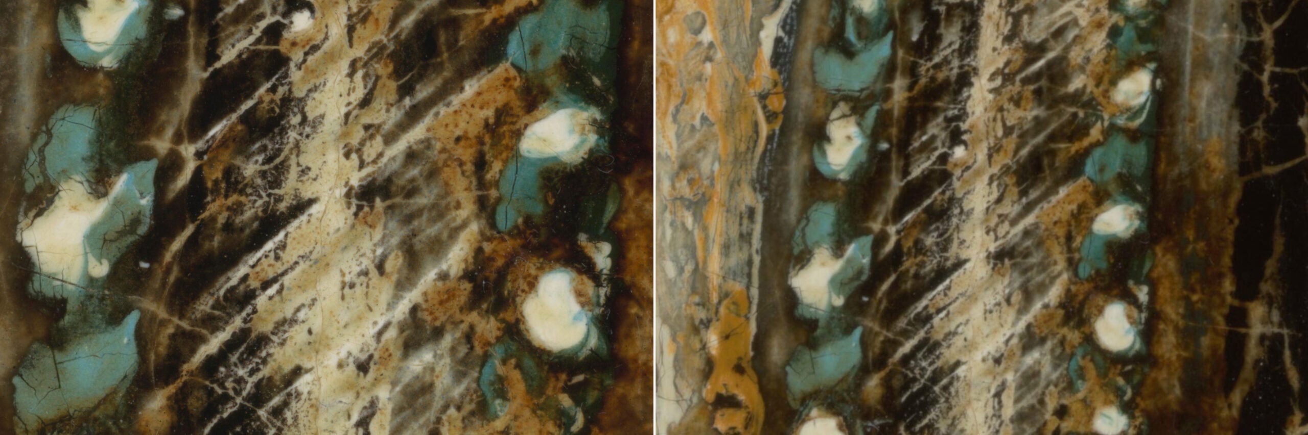 A detail comparison of the most recent scan (left) and previous 44.8-gigapixel scan.