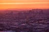 A sunset over downtown LA, captured from a helicopter.