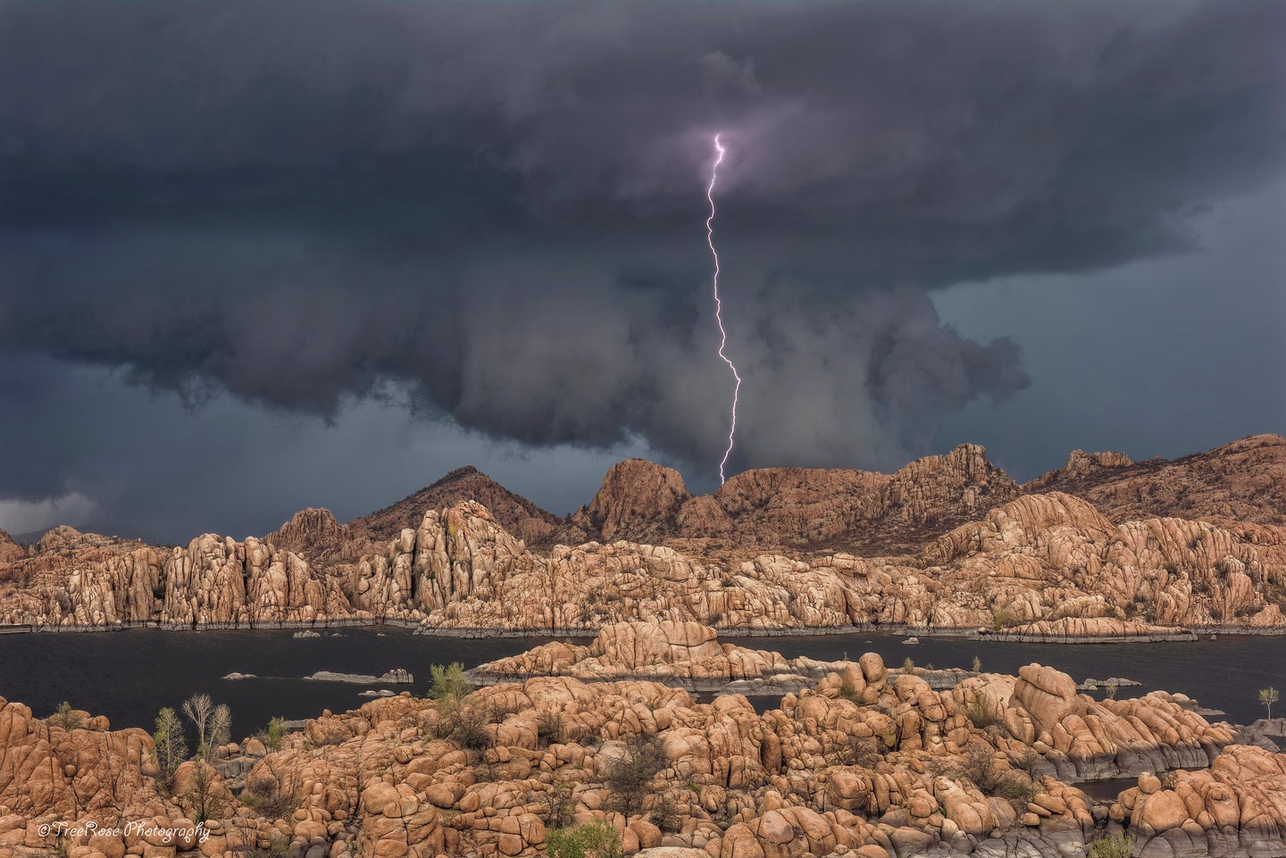 Granite Dells at Watson Lake in Arizona.