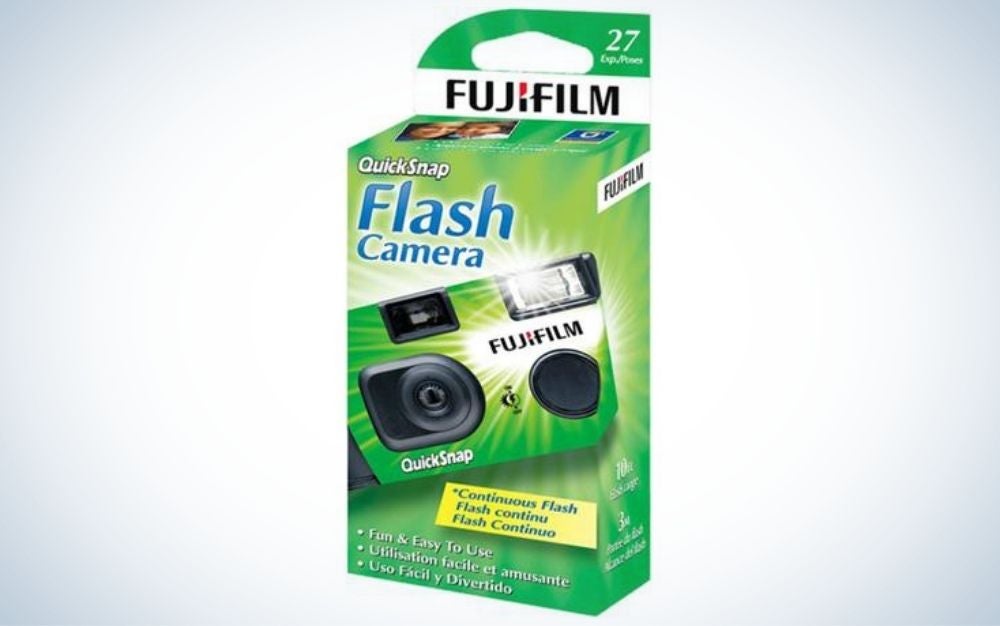 Fujifilm Disposable 35mm Camera With Flash, 4 Cameras ( 2 Pack of 2 = 4  cameras total ) 