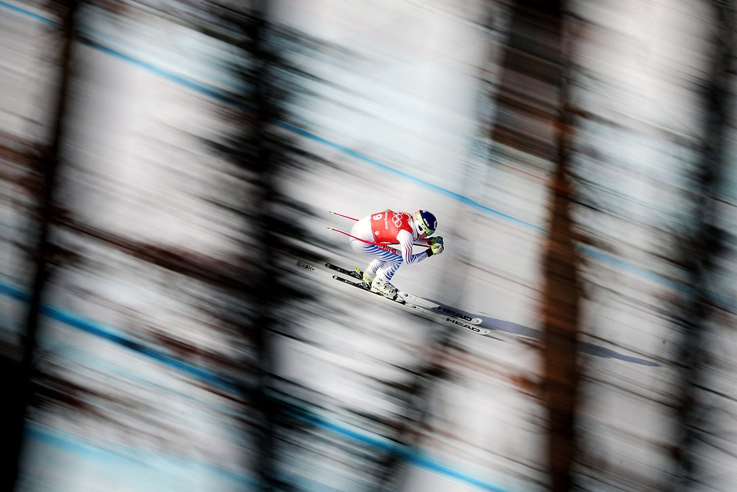 Lindsey Vonn of the United States makes a run during Alpine Skiing Ladies' Downhill Training on day 10 of the PyeongChang 2018 Winter Olympic Games at Jeongseon Alpine Centre on February 19, 2018 in Pyeongchang-gun, South Korea.