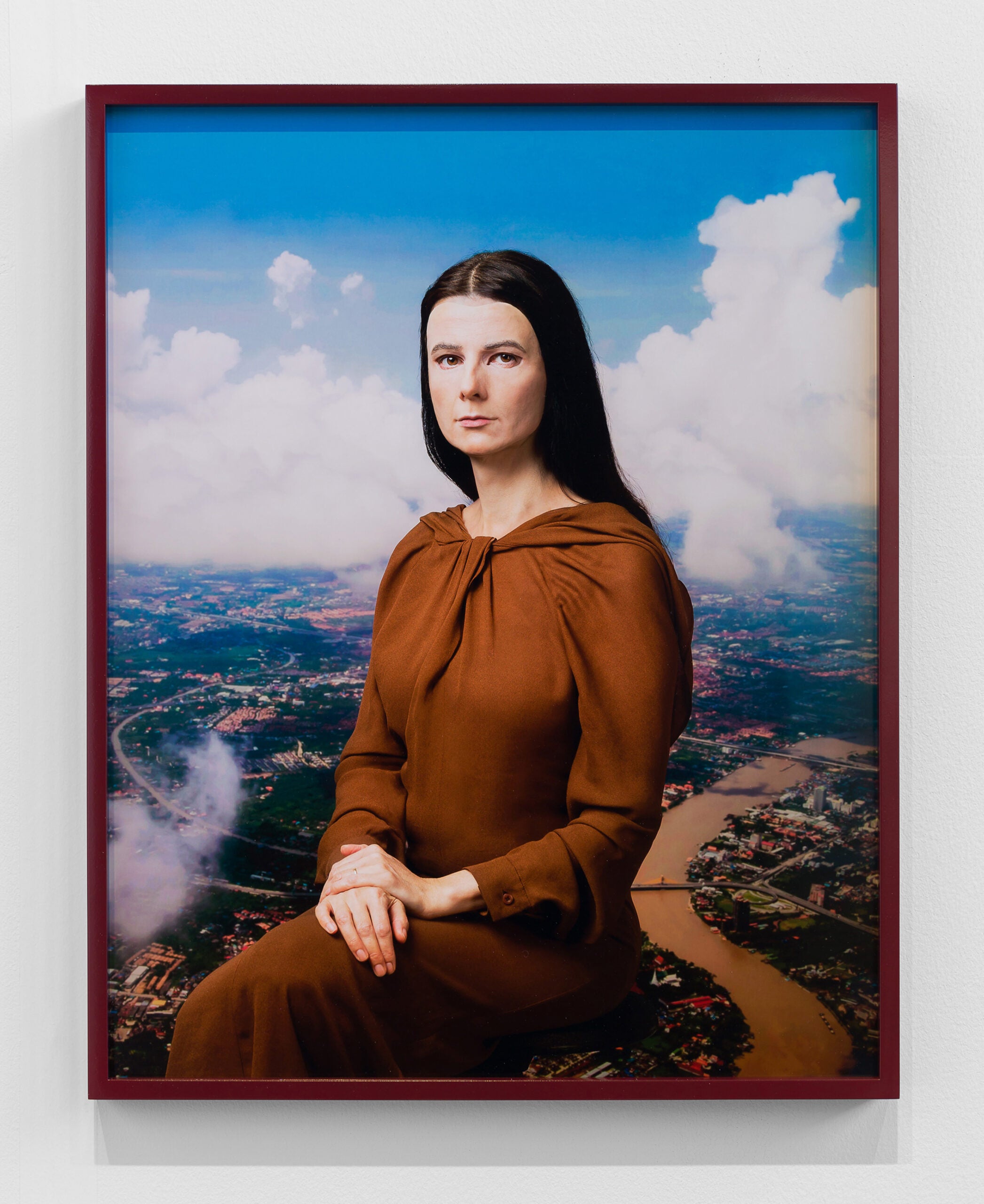  “Me as Mona Lisa,” by Gillian Wearing, 2020. Framed chromogenic print, 24 1/4 x 19 1/8 x 1 1/4 in. (61.6 x 48.6 x 3.2 cm). 