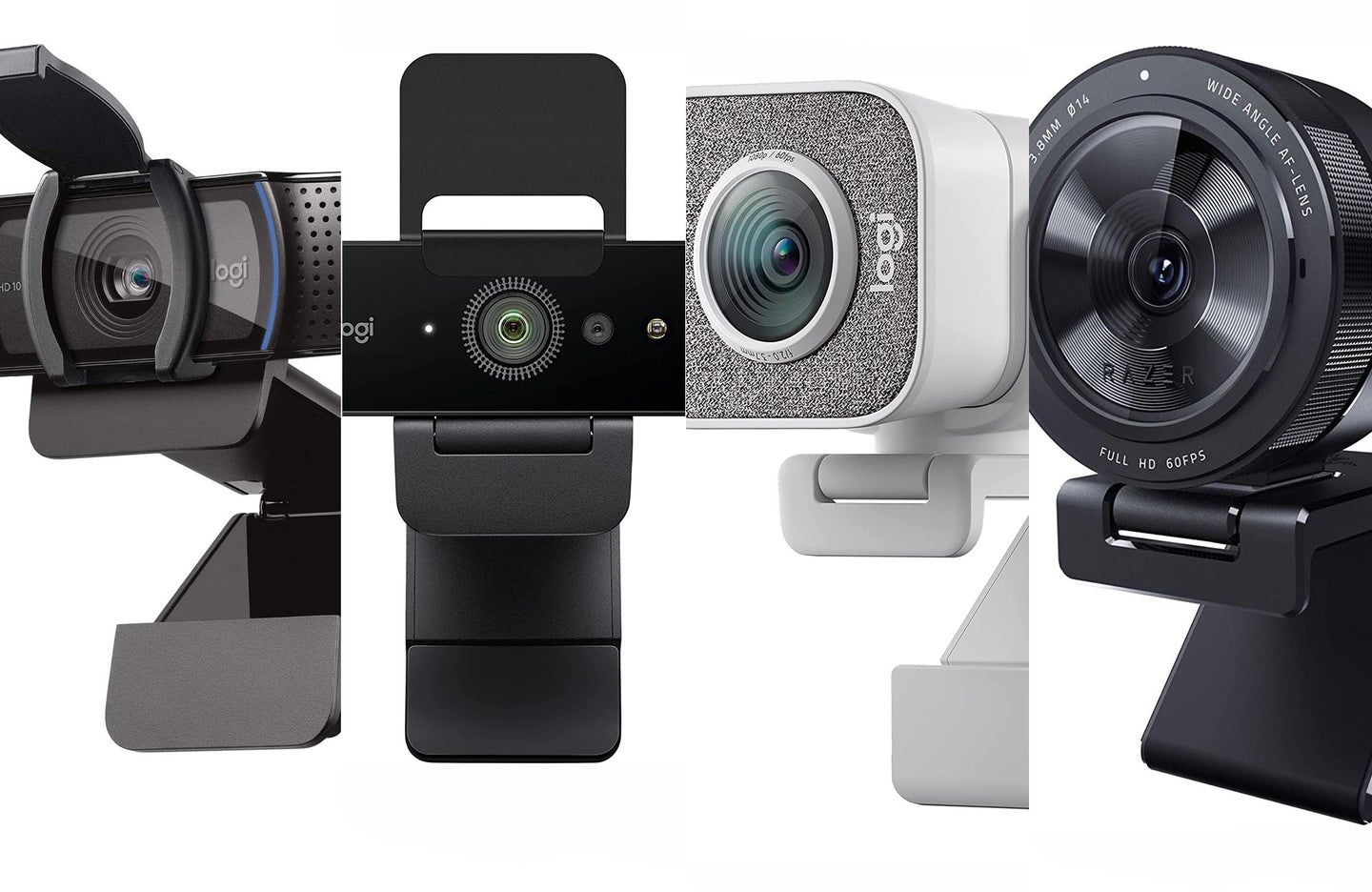 A collection of the best webcams on a white background