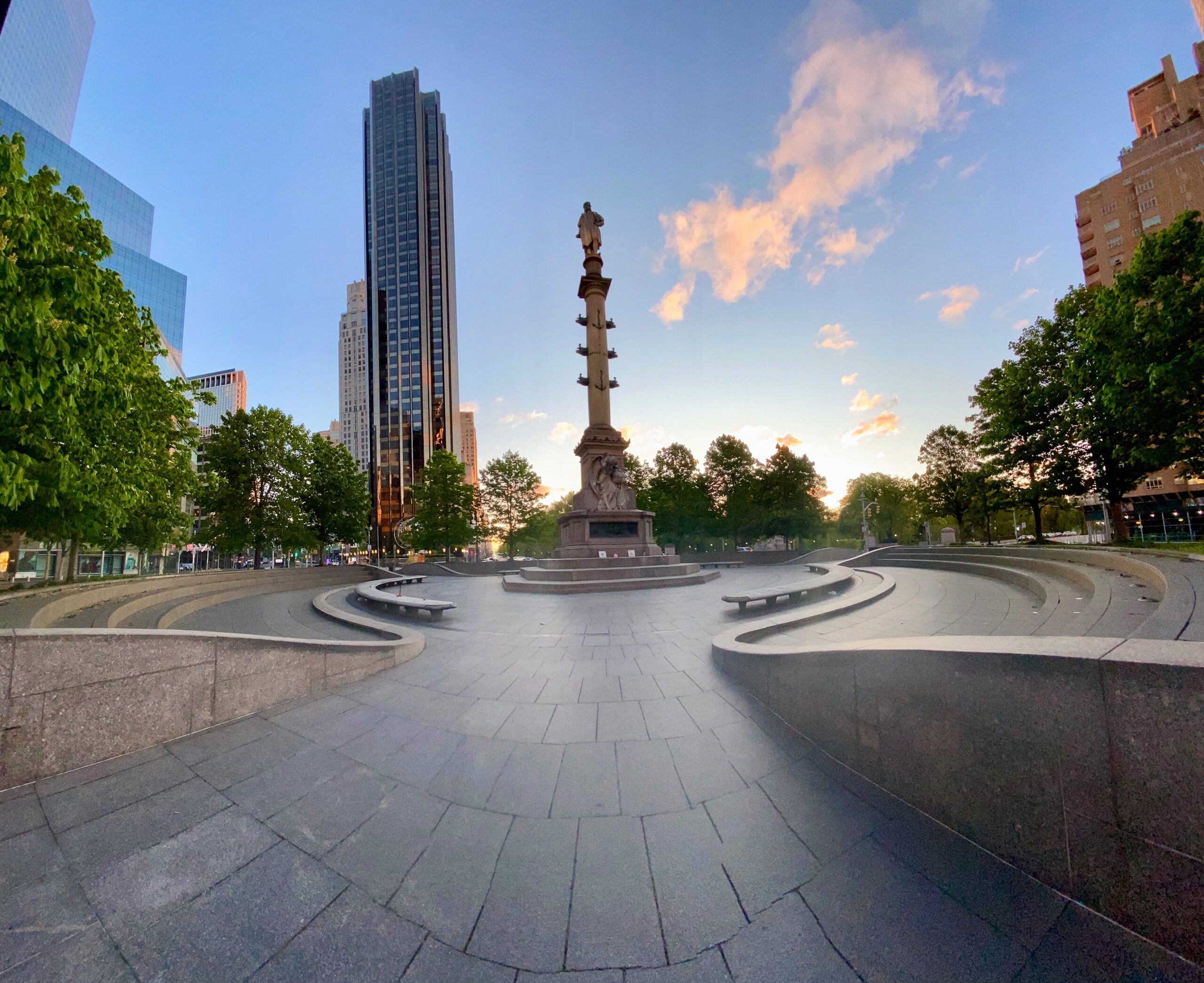 Columbus Monument. May 9, 2020, 5:58 am.