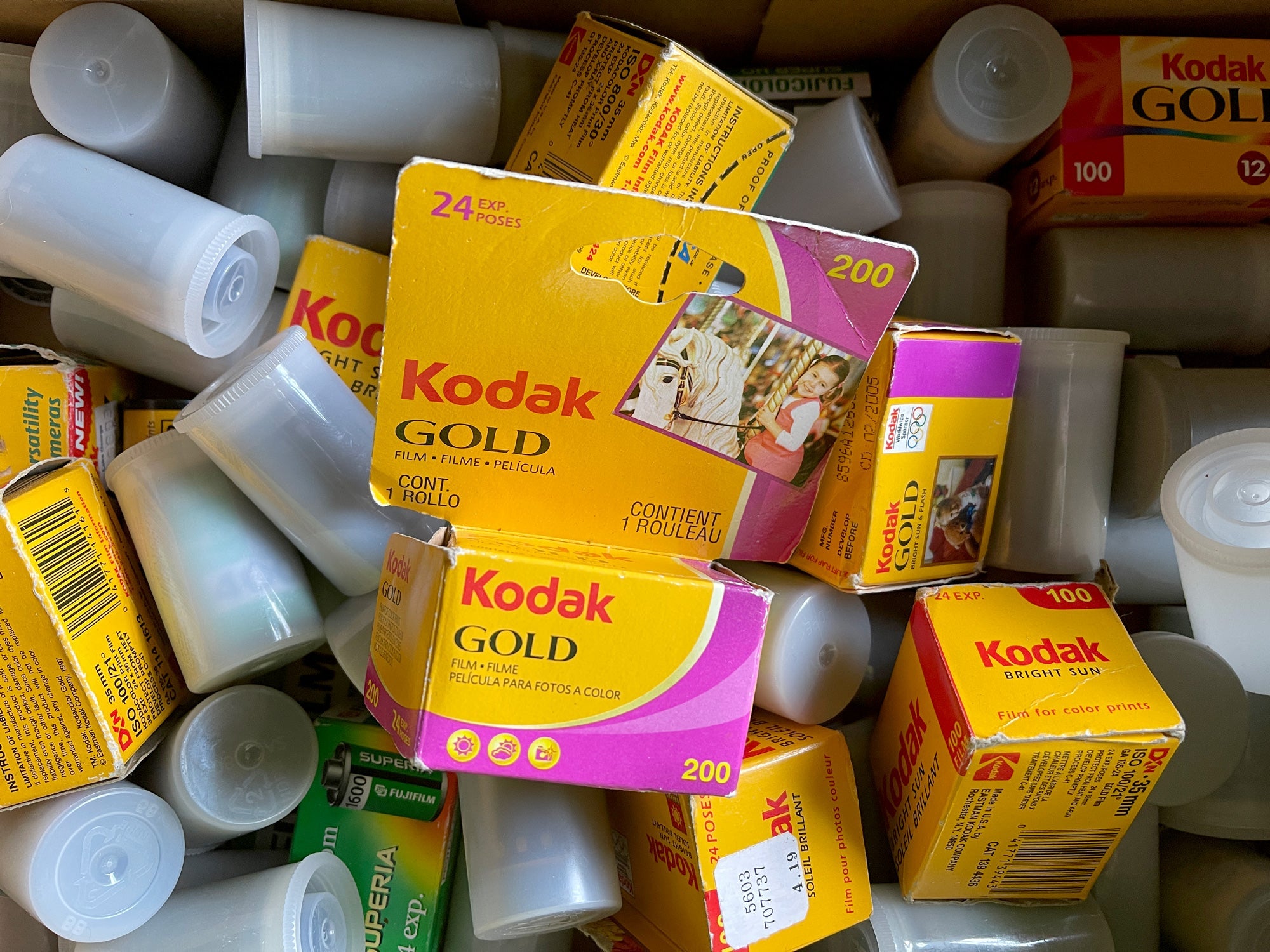 Caixas de filme Kodak.