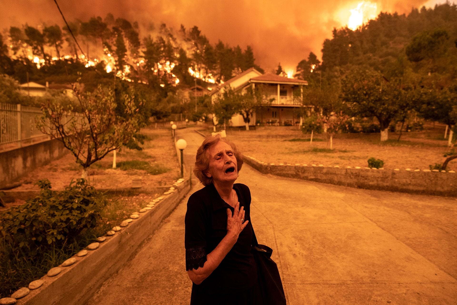 Greek photographer Konstantinos Tsakalidis won the Singles category for this photo from the wildfires in Greece last summer.