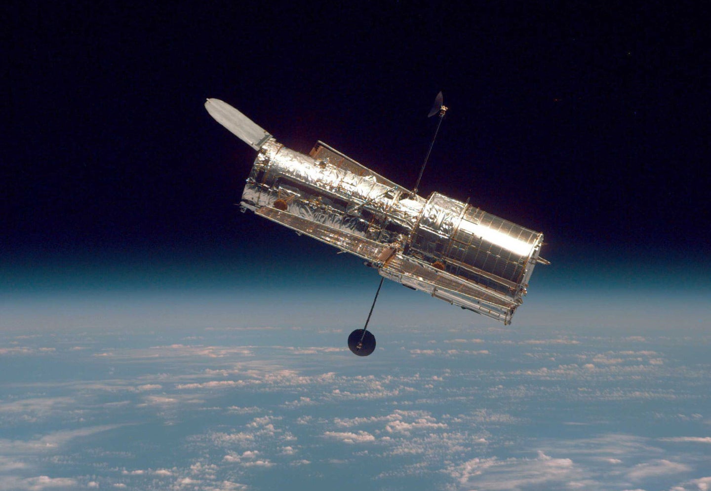 The Hubble Space Telescope.