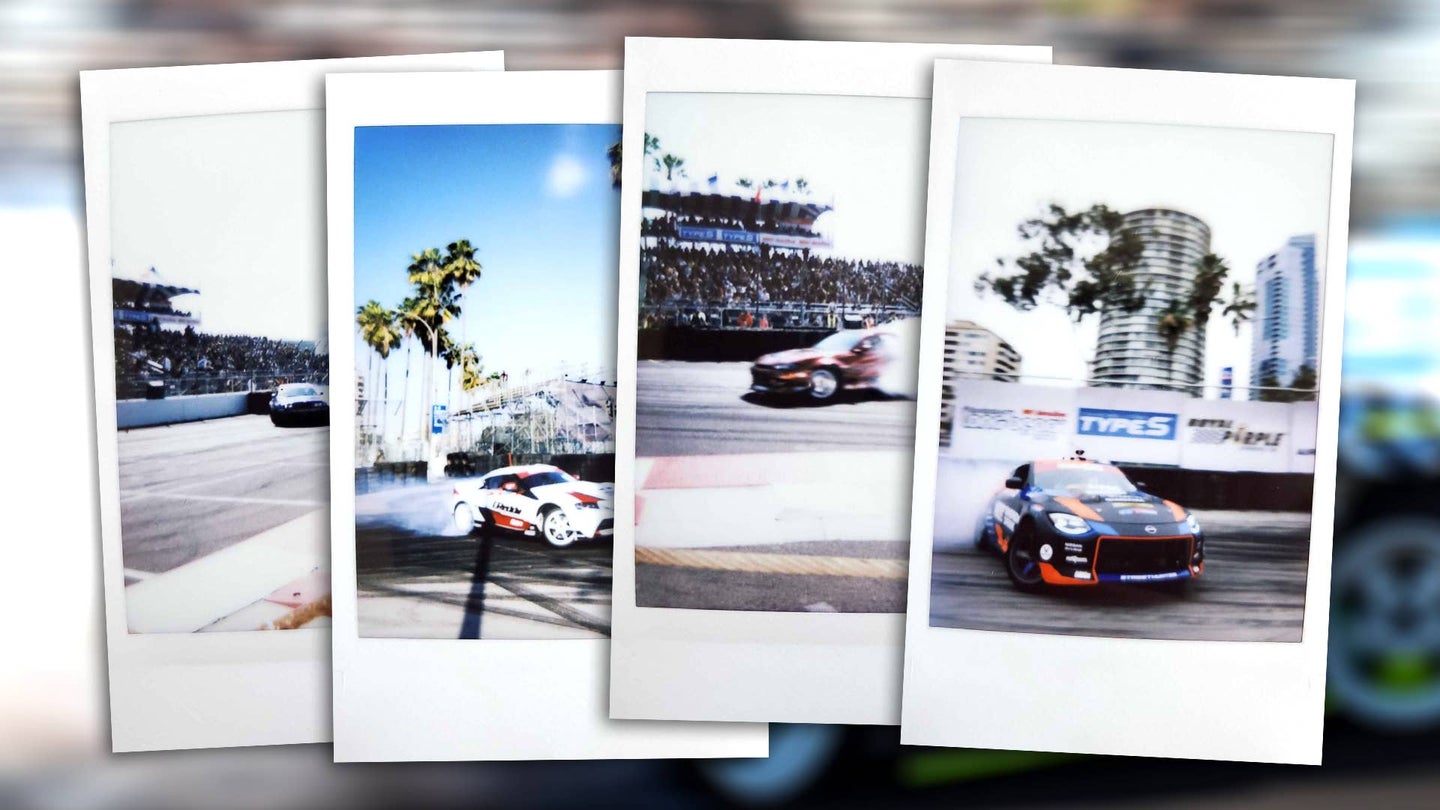 Formula Drift cars shot using an Instax camera.