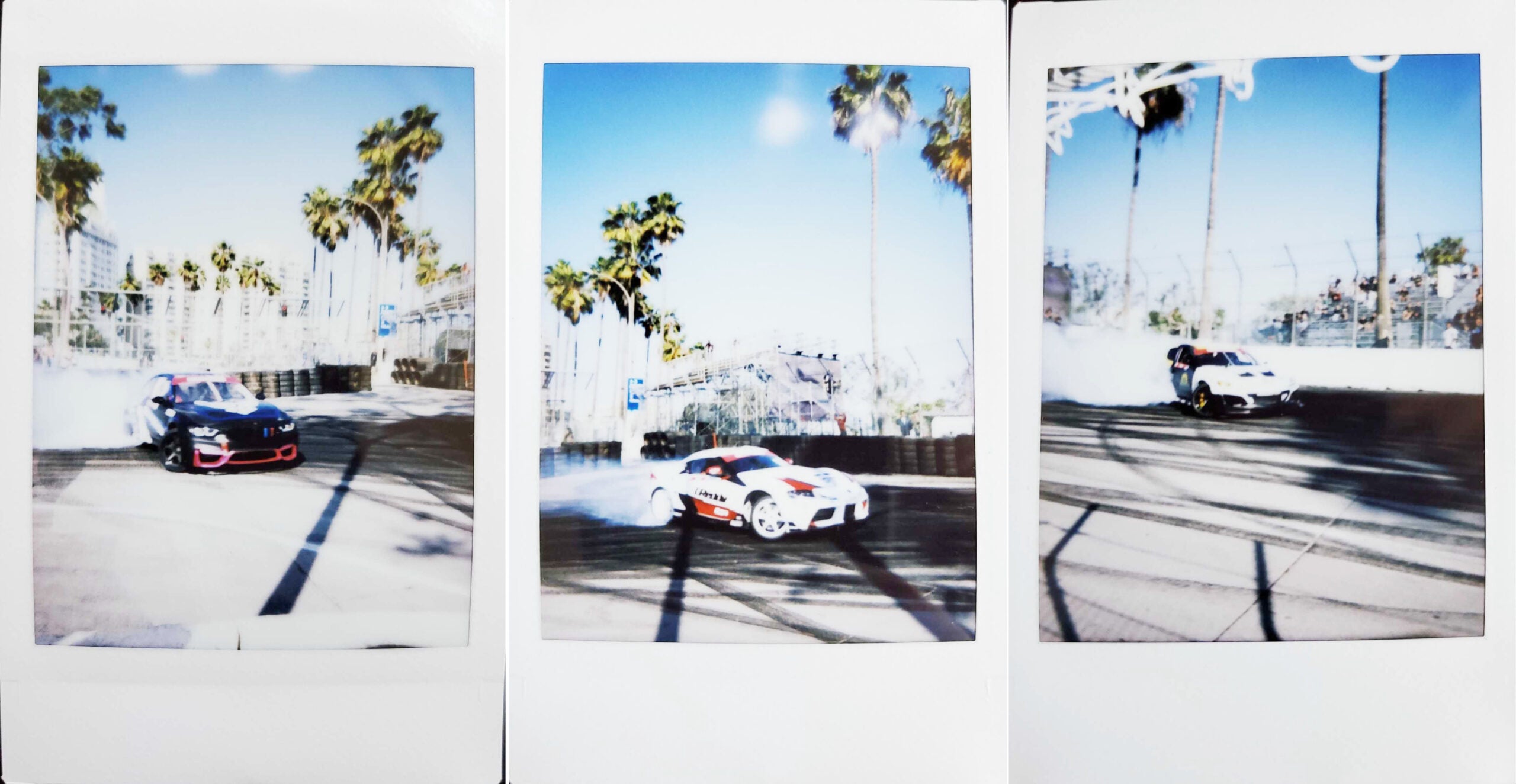 Formula Drift cars shot using an Instax camera.