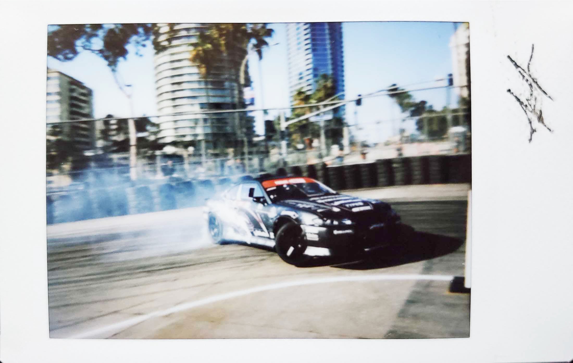 Formula Drift cars shot using an Instax camera.