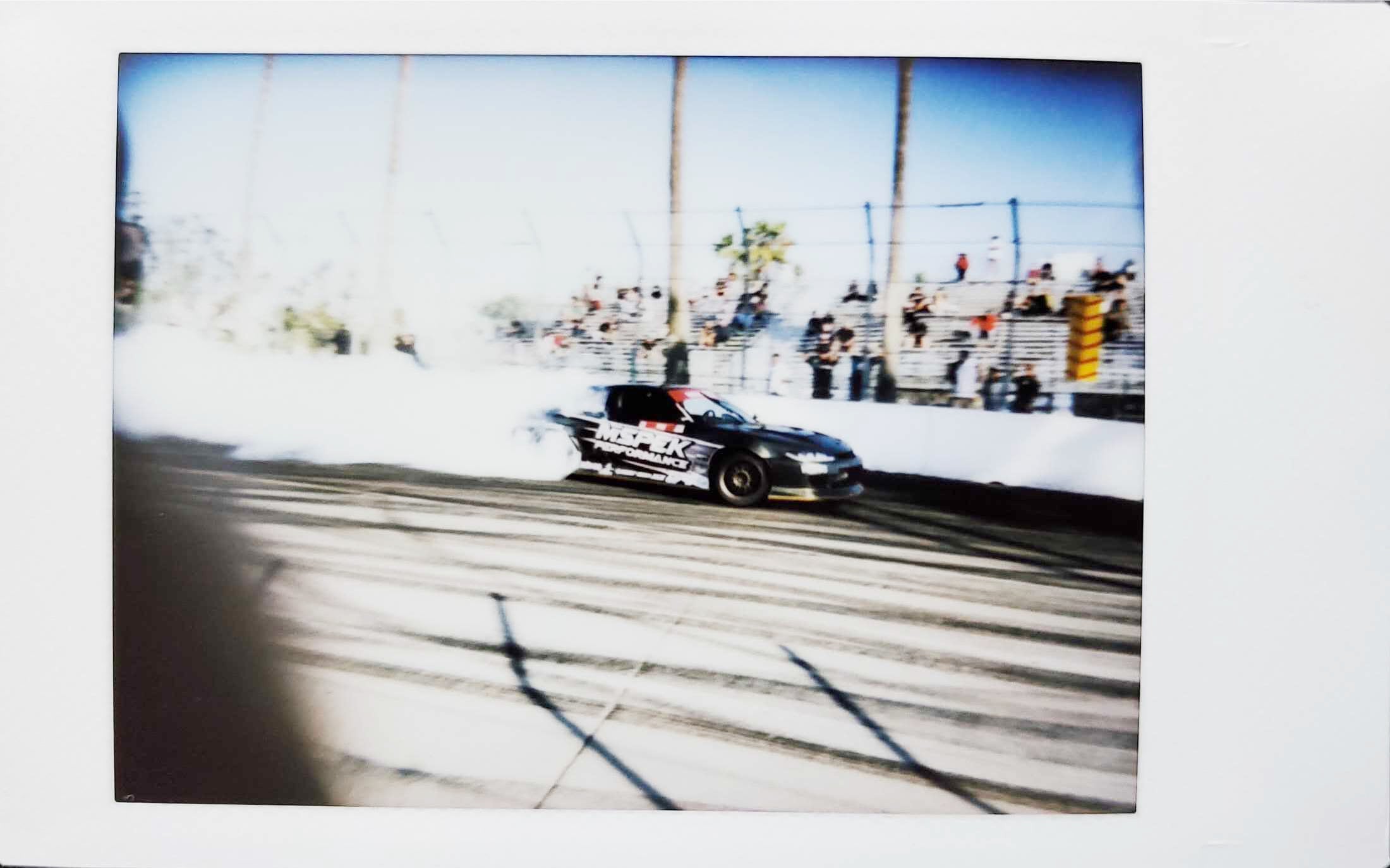 Formula Drift cars shot using an Instax camera.