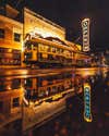 orpheum theater and trolley in memphis, tennessee