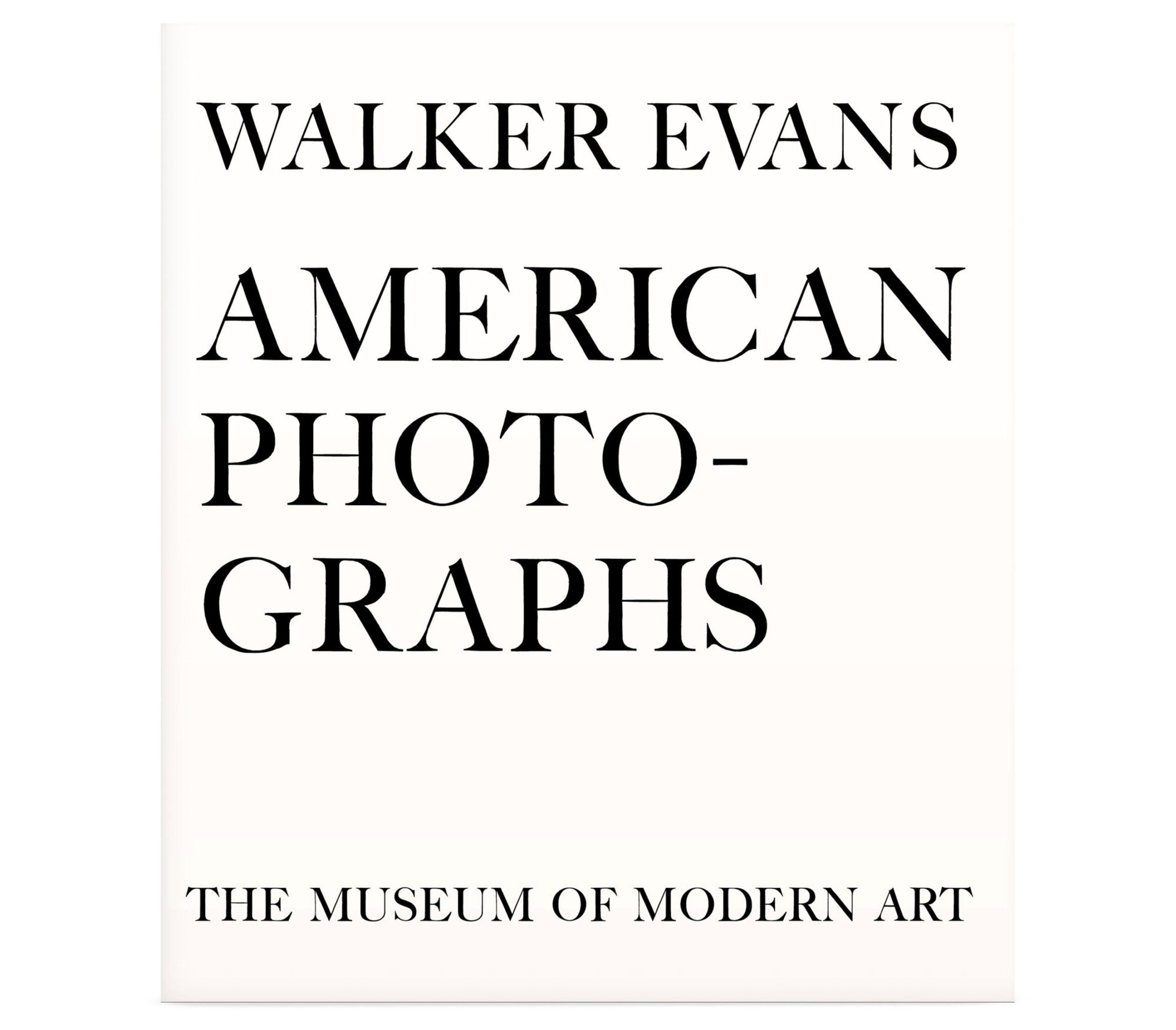 The cover of Walker Evan's "American Photographs"