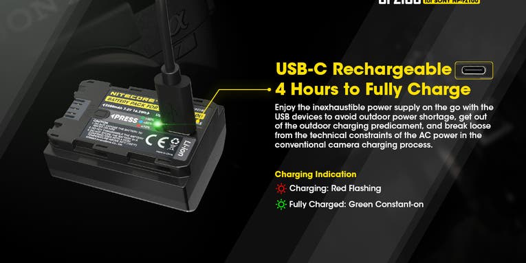New gear: Nitecore’s Sony camera battery has a USB-C port New gear: Nitecore’s Sony camera battery has a USB-C port