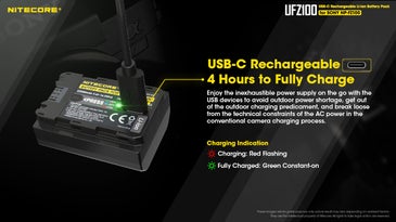 nitecore sony battery with USB-C outlet