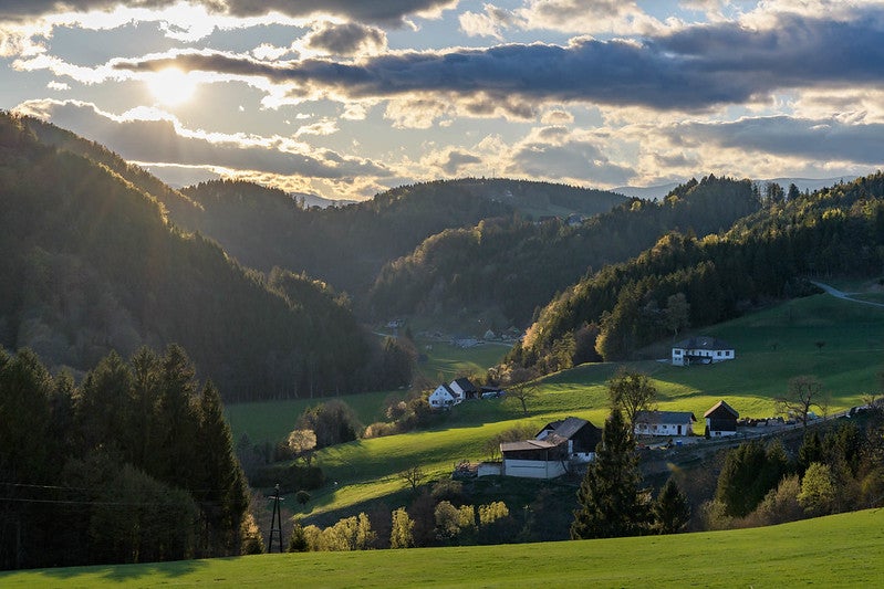 rolling hills of Graz, Austria