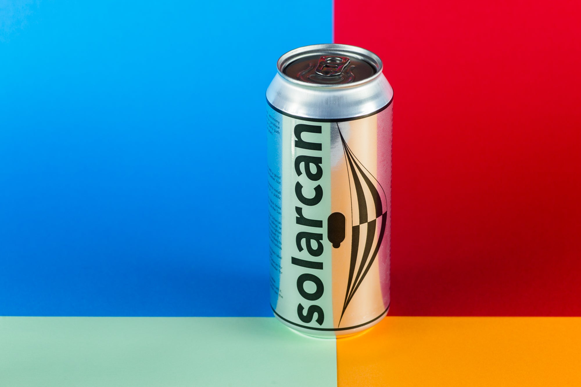 The original Solarcan was housed in a full-sized beverage container.