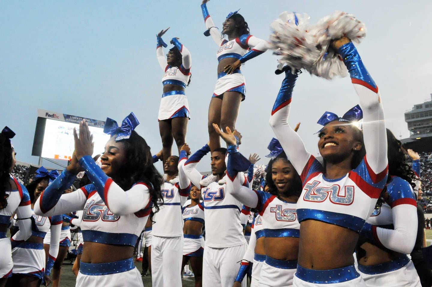 cheerleaders at the Southern Heritage Classic