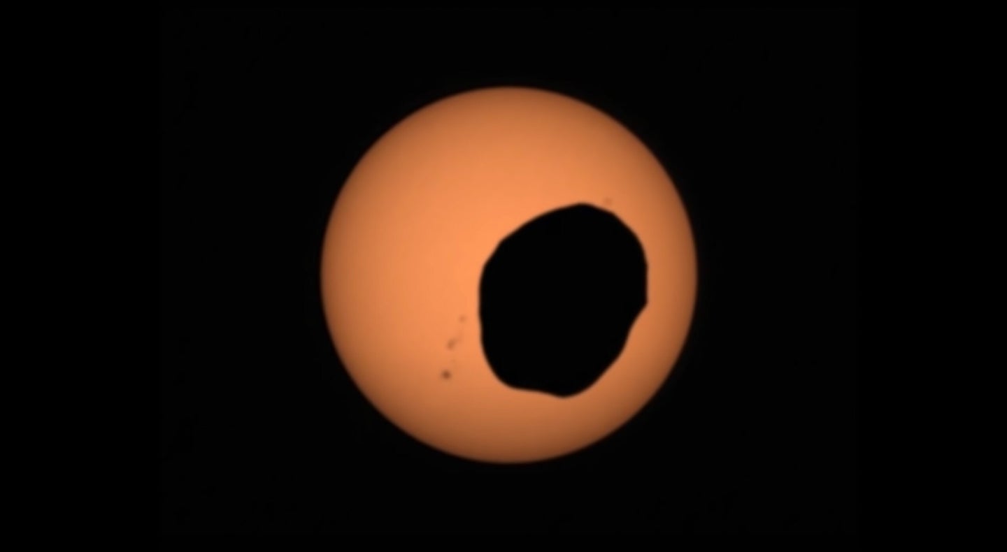 The Phobos solar eclipse on Mars