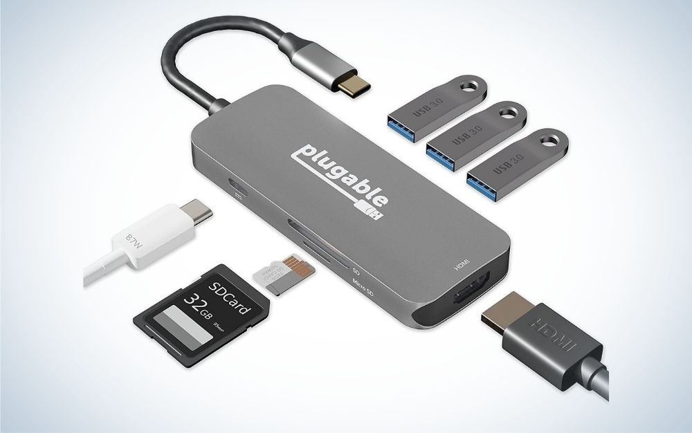 Plugable USB-C 7-in-1 Hub is the best for USB-A ports.