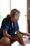 Margo Ray in her Hawaii studio. Sony a7IV test image.