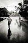 children play in the sunset under the rain. how to photograph kids