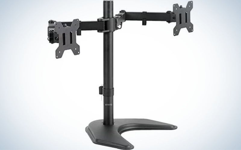 VIVO STAND-V002F Dual LED LCD Monitor Free-Standing Desk Stand