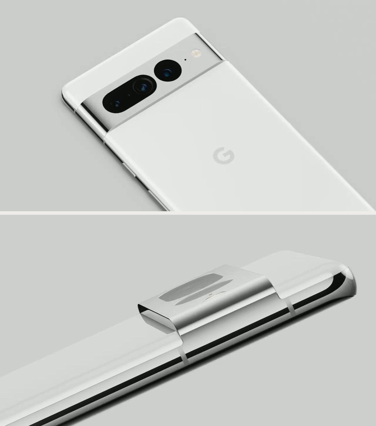  The Pixel 7 Pro (shown) and Pixel 7 will share an even larger, all-aluminum camera bar. Google