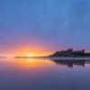 Dawn at Bamburgh Castle, Northumberland.