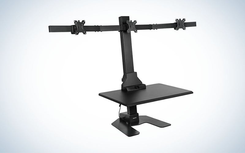 Mount-It! Triple Monitor Electric Standing Desk Converter