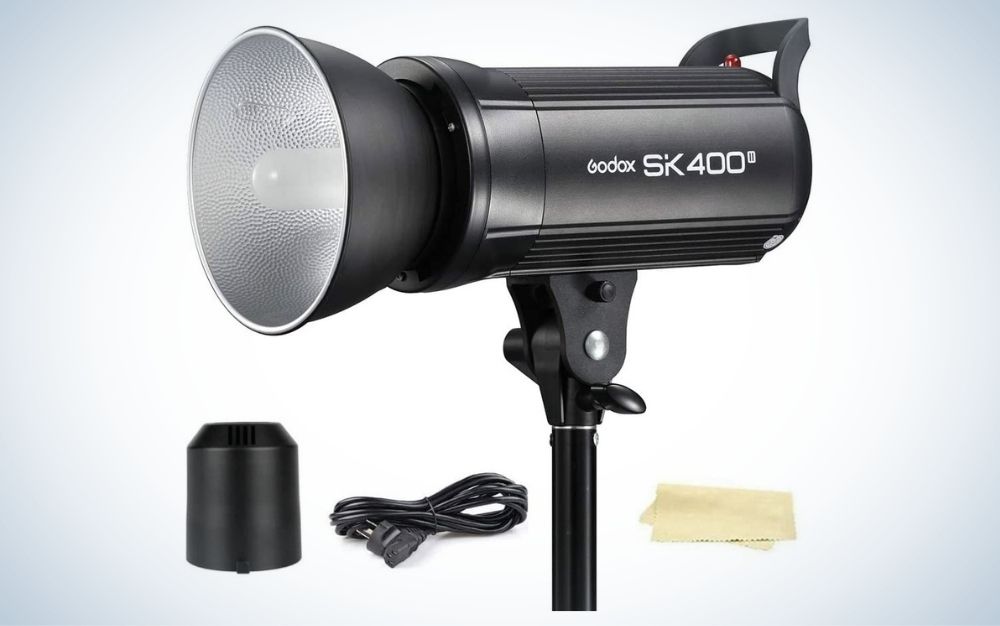 Godox SK400II is the best budget strobe light.