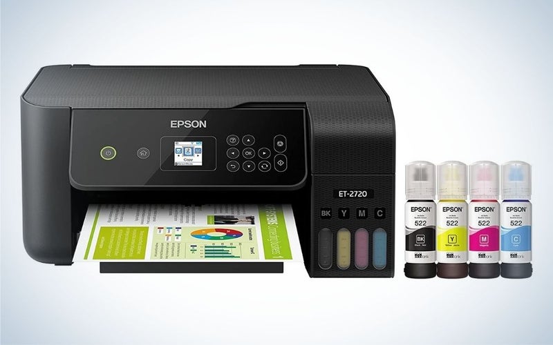 Epson EcoTank ET-2720 Wireless Printer is the best sublimation t-shirt printer.
