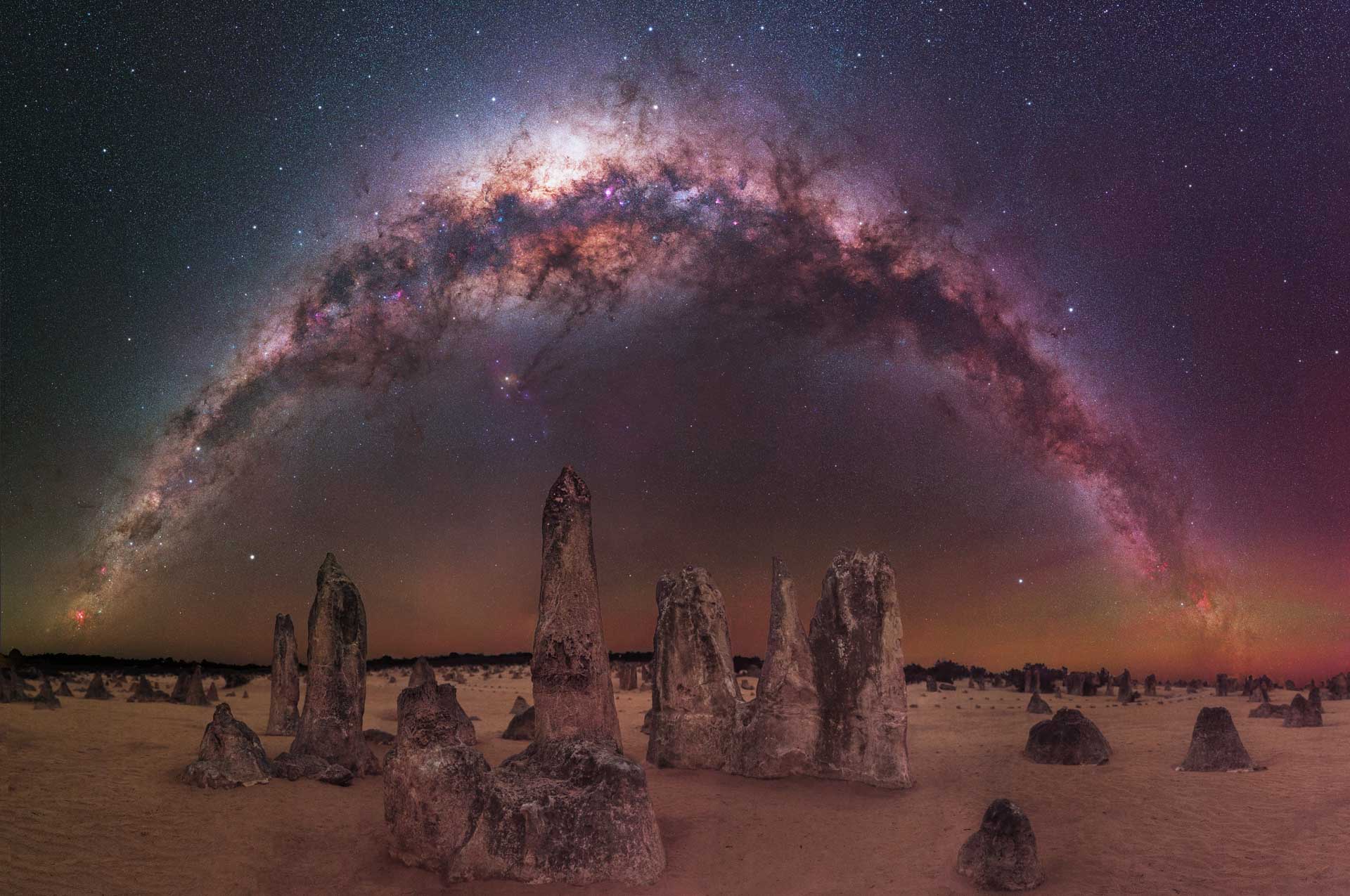 milky way Nambung National Park, Australia