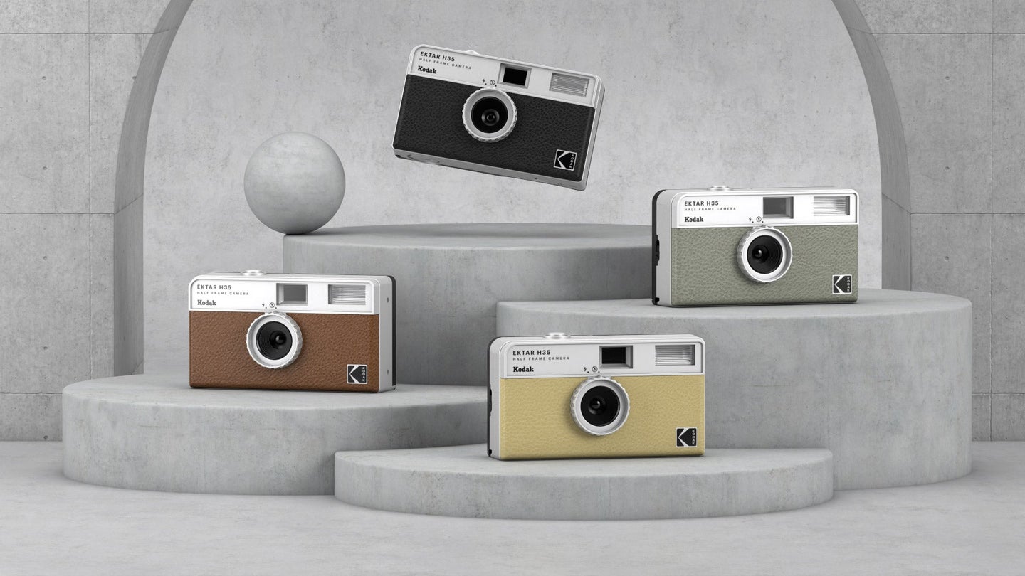 The new Kodak Ektar H35 half-frame camera comes in four different colors.